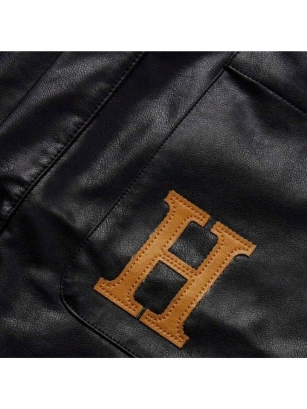 NWT Honor The Gift Vegan Leather Belted Trench Coat S Black Oversized Logo - Picture 2 of 15